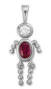 sterling silver july boy birthstone charm