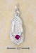 sterling silver july sandal birthstone charm