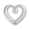 june sterling silver birthstone heart