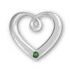 sterling silver may heart birthstone