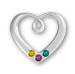 mother or grandmother birthstones heart