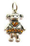 sterling silver girl in dress november birthstone charm