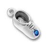 sterling silver september baby bootie birthstone charm