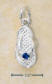 sterling silver september sandal birthstone charm