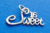 sterling silver sweet 16 birthday charm