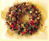 wedding wreath of dried flowers