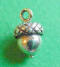 sterling silver christmas cake charm acorn