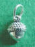 sterling silver christmas cake ribbon pull charm acorn