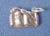 sterling silver wedding cake ribbon pull diary charm