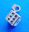 sterling silver dice charm for las vegas wedding charm cake