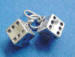 sterling silver las vegas dice wedding cake charm for cake ribbon pull