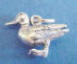 sterling silver duck baby shower cake charm