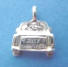 sterling silver just married wedding cake ribbon pull charm