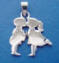 sterling silver wedding cake kisses charm