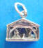 sterling silver christmas manger nativity cake charm