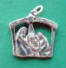 sterling silver christmas manger nativity charm