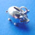 sterling silver piggy bank wedding cake ribbon pull charm