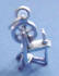 sterling silver spinning wheel wedding cake charm