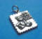 sterling silver postage stamp wedding cake charm