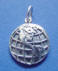 sterling silver earth globe charm