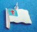 sterling silver enamel christian flag charm