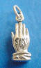 Sterling silver praying hands charm