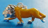 sterling silver golden enamel lion charm