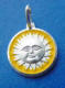 sterling silver yellow enamel sun charm