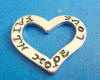 sterling silver faith hope love heart charm