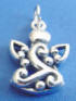 sterling silver filigree angel charm