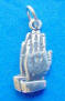 Sterling silver praying hands charm