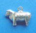 sterling silver 3-d lamb sheep charm