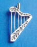 sterling silver harp charm