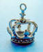 sterling silver 3-d crown charm