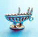 sterling silver 3-d menorah charm