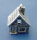 sterling silver 3-d house charm