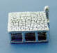 sterling silver 3-d log cabin house charm