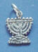 sterling silver menorah charm