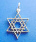 Sterling silver star of david charm