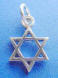 Sterling silver star of david charm