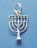 sterling silver menorah charm