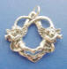 sterling silver two cherubs angel charm