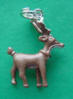 sterling silver brown enamel reindeer charm