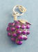 sterling silver purple enamel grapes charm