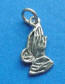 sterling silver praying hands charm