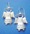 sterling silver country angel earrings