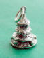 sterling silver 3-d Christmas tree charm