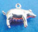 sterling silver pig charm