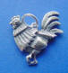 sterling silver rooster charm