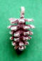 sterling silver medium pinecone charm